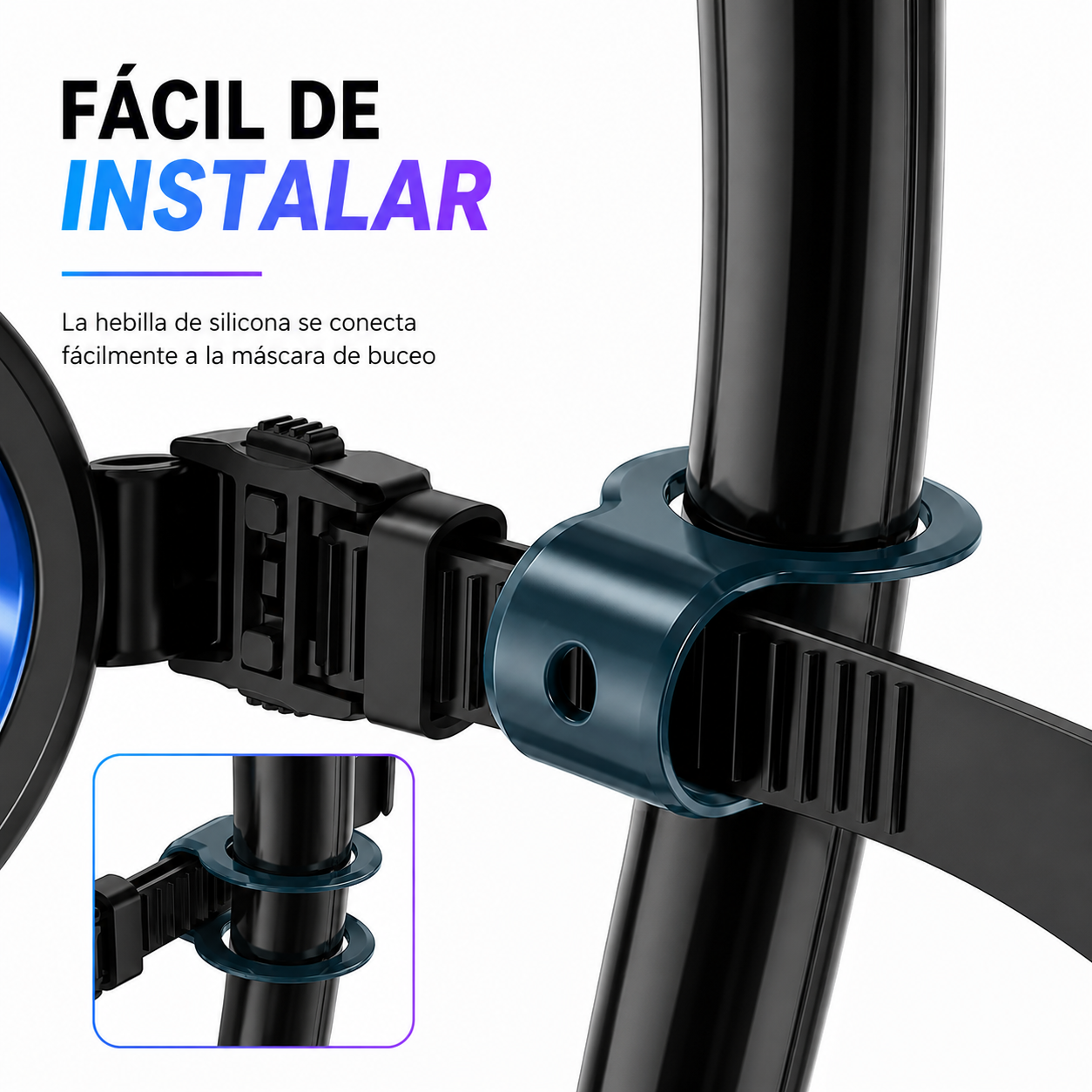 Tubo de Snorkel Plegable DONDIVE | Silicona Flexible