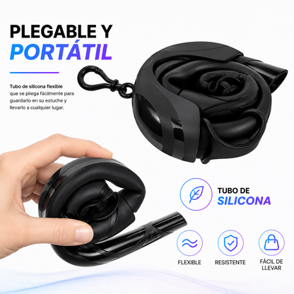 Tubo de Snorkel Plegable DONDIVE | Silicona Flexible