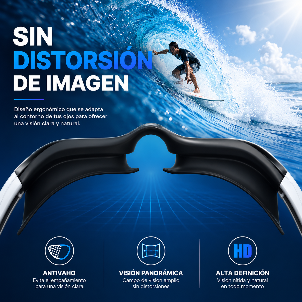 DONDIVE FLEX | Gafas de Natación Antivaho