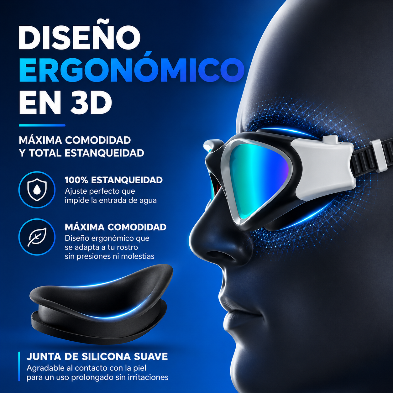 DONDIVE FLEX | Gafas de Natación Antivaho
